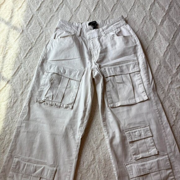 Zara Women's White and Cream Trousers - Picture 3 of 4